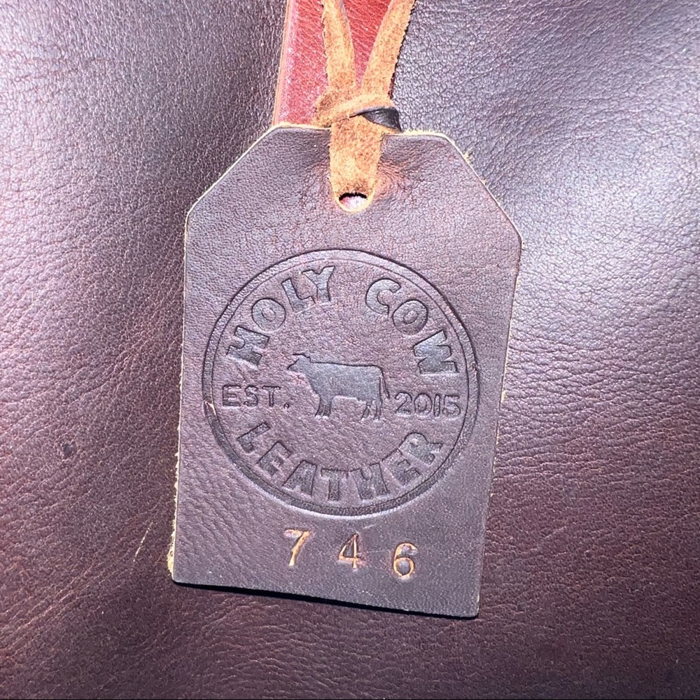 Holy Cow Leather Goods - Full Grain Medium Leather ‘Jenny’ Tote - Brown - Picture 4 of 15